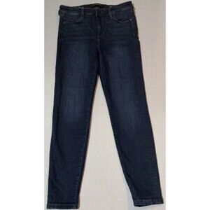 Liverpool Jeans Womens 8/29 Blue Denim The Ankle Skinny Pull On Pants Dark Wash